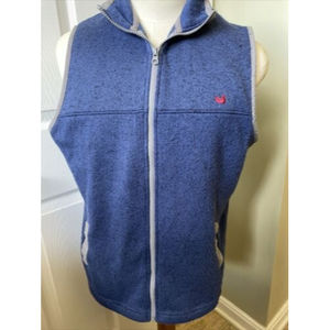 Southern Marsh Fieldtec Fleece Vest Full Zip Navy/Gray Men's Size Medium